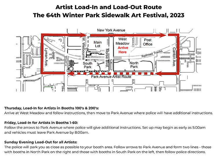 2023 Load In Out Route